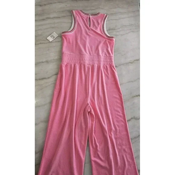 NWT Juicy Couture Light PINK Terry Capri Length Jumpsuit, New - Picture 15 of 16